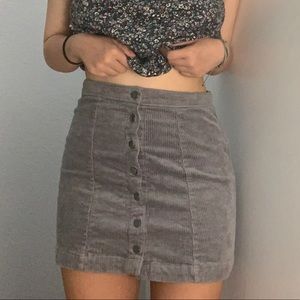 Forever 21 Size Small Grey Button Skirt